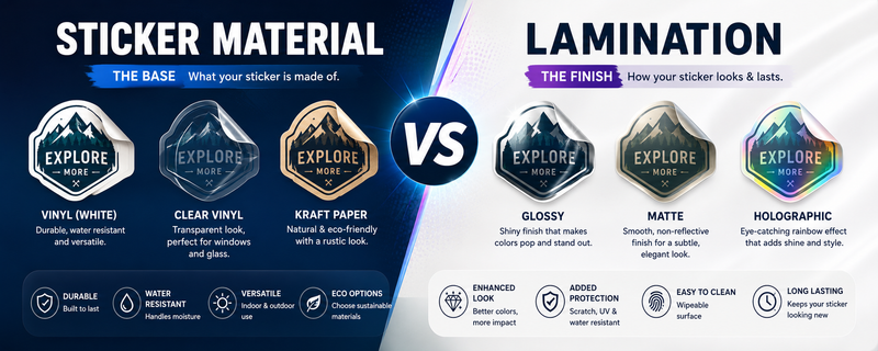 Sticker Label Lamination Options: Glitter, Holographic & More
